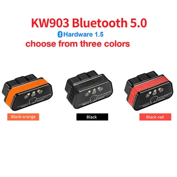 KW903 Vgate iCar Pro Bluetooth 4.0 5.0 OBDII BLE Düşük Güç Desteği Apple Android, Elm327 V1. 5 Bluetooth uyumlu Elm 327