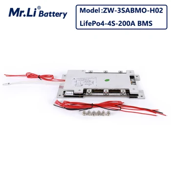 Mr.Li 4S 200A BMS 3.2 V Lifepo4 Pil koruma levhası Yüksek Akım 14.6 V Lifepo4 Lityum Pil Paketi BMS İle Denge