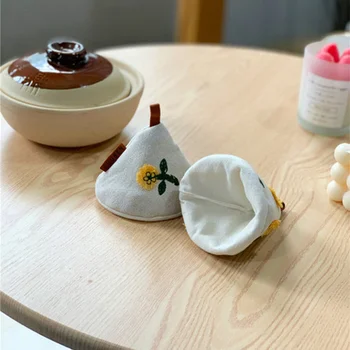 Nakış Kumaş Anti-haşlanma Pot Kolu Kapağı Üçgen Yalıtım Mikrodalga Eldiven Japon Tarzı tencere kapağı Şapka Mutfak Malzemeleri