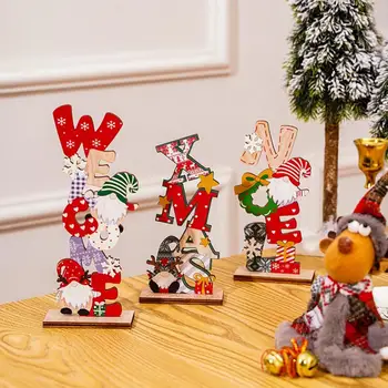 Noel Süs Renk Boyama Ahşap El Sanatları Merry Christmas Ahşap Masa Süslemeleri