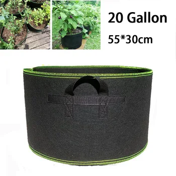 20 Galon El Düzenlenen Bitki Büyümek çanta kumaşı Pot Sebze Çiçek Çanta Bitki Yetiştirme Konteyner bahçe aletleri Jardim Meyve Bahçesi