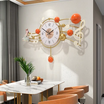 Lüks Dev Büyük Duvar saat ev dekoru Oturma Odası Metal Yaratıcı Mekanizması duvar saati Sıradışı Asılı Horloge Ev Dekor