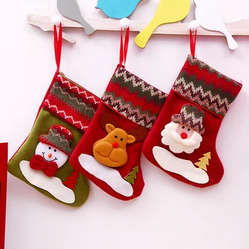 Noel Süslemeleri Noel Baba Kardan Adam Noel Çorap Hediyeler Goodie Çanta noel hediyesi Çanta Noel Süsler