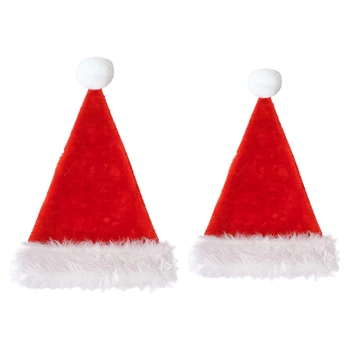 Noel Şapka Yumuşak Peluş Noel Baba Şapka Xmas yılbaşı Festival Tatil Hediye Malzemeleri Yetişkinler için Şapka Unisex Çocuk Santa 
