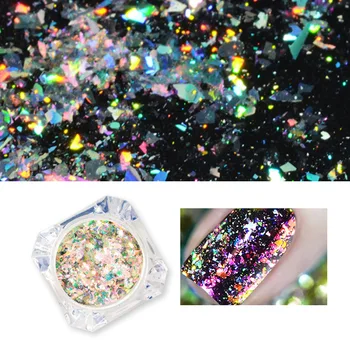 0.1 g Renkli Düzensiz Bukalemun Tırnak Pul Glitter Flakies Toz Madeni Pul Manikür Nail Art Dekorasyon