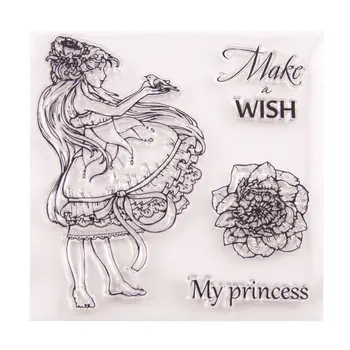 1 adet Benim Prenses Şeffaf Duygu Temizle Damga Kart Yapımı için Dekorasyon ve DIY Scrapbooking Kağıt Kağıt Zanaat