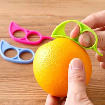 1 Adet Portakal Soyma Makineleri Kolay Açık Portakal Soyucu Rastgele Plastik Limon Parer turunçgiller Cilt Sökücü Dilimleme Soyma Mutfak Aletleri