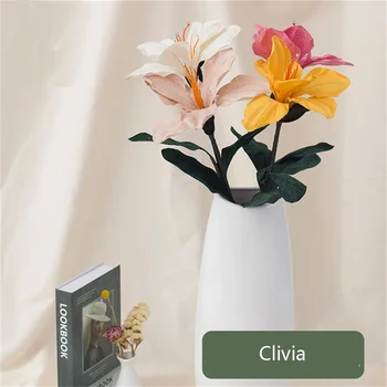 1 Adet yapay çiçekler Sahte Çiçekler Clivia İpek Buket Odası Düğün Dekorasyon Parti Oturma Odası Ev Dekorasyon Aksesuarları