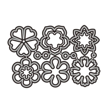 1 Takım İlmek Çiçek Yaprakları Metal Kesme Ölür saç fiyonkları Kabartma Şablonlar için DIY El Sanatları Karalama Defteri Albümü Kağıt Kartı Şablonu