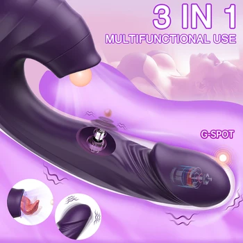 10 Frekans Vajinal Emme Yapay Penis Vibratör Vajinal Stimülatör Dil Yalama Kadın mastürbasyon için seks oyuncakları Kadınlar Yetişkinler İçin 18
