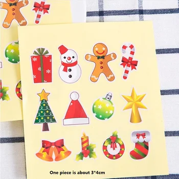 120 adet Sızdırmazlık Sticker Merry Christmas Kardan Adam Ambalaj Sarma Hediye Dekorasyon Karalama Defteri Kırtasiye Sticker Parti Dekorasyon