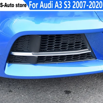 2 Adet ızgara kapağı Audi A3 S3 SLine S Hattı Spor 2017 2018 2019 2020 Ön Örgü Petek Tampon Sis farı ızgarası
