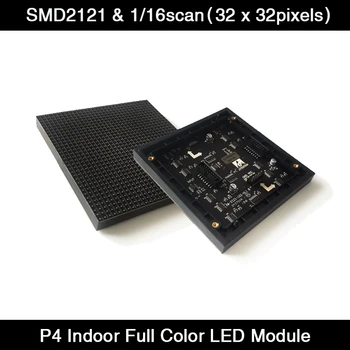 200 Adet / grup P4 Kapalı SMD LED Tam Renkli Modül / Panel, boyutu 128x128mm 1/16 Tarama 32x32 Piksel reklam ekranı