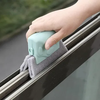 2021 Yaratıcı Pencere Oluk Temizleme Bezi Pencere Temizleme Fırçası Windows Yuvası Temizleyici Fırça Temiz Pencere Yuvası Temiz Aracı