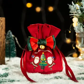 2022 Noel Şeker Çantası Noel hediye çantası Noel Dekorasyon Ev İçin Kar Tanesi Noel Hediye Çantası Noel Şal Tutucular Yeni Yıl