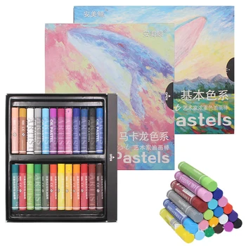 24/36 Renk Ağır Renk Yağlıboya Sopa Seti Stüdyo Eğitim Sınıfı çocuk Sanat Entelektüel Gelişim DIY Renkli Sopa