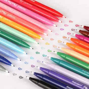 24 Renk Fiber Kalem Renk Jel Kalem Su gibi Kalem Kene Hattı Suluboya Kalem Okul Malzemeleri Kırtasiye