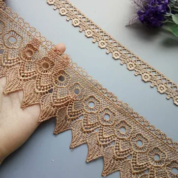 3 Metre 9 CM Dantel Döşeme Dantel Aplike Altın Polyester Elbise için Tekstil Giyim Dikiş Zanaat Dantel Kumaş Dekorasyon Elbise Yeni