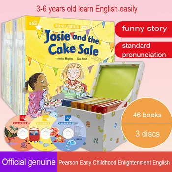 46 Kitap Pearson çocuk Aydınlanma İngilizce CD-ROM ile Seviye B çocuk 0-3-6 Yaşında resimli kitap