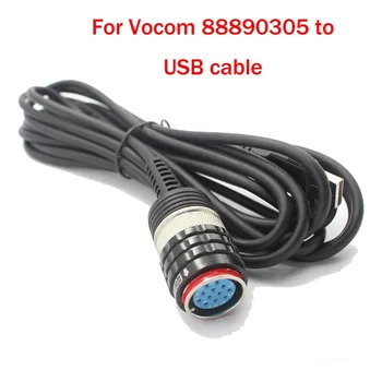 88890305 Vo-com USB Arabirim Kablosu Kamyon Teşhis Aracı Vol-vo OBD2 Konnektör Adaptörü Yüksek Kalite