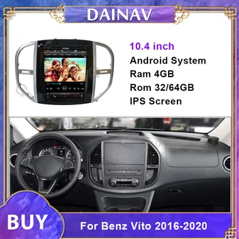 Android araba radyo Multimedya Oynatıcı Benz Vito 2016-2020 İçin araba GPS navigasyon autoradio 12.1 inç dikey ekran DVD oynatıcı