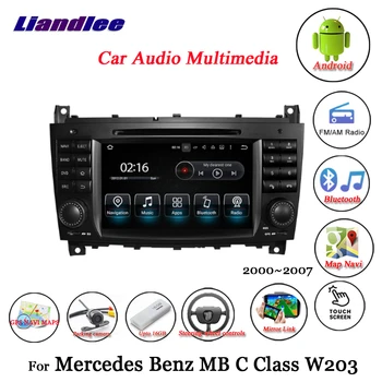 Araba GPS Navigasyon Multimedya Oynatıcı Mercedes Benz C Sınıfı İçin W203/C180 / C200 / C230 Android Ekran otomobil radyosu Stereo