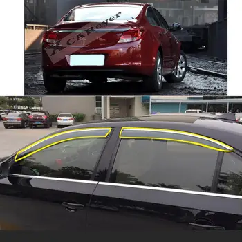 Araba Sticker Plastik pencere camı Rüzgar Visor Yağmur / Güneş koruyucu Havalandırma Koruyucu BUİCK Regal 2009-2016 İçin