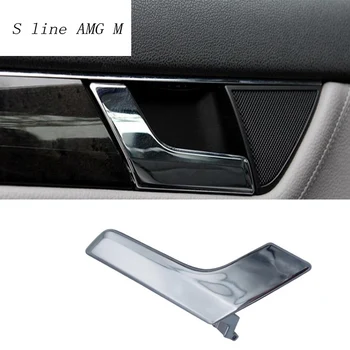 Araba tasarım İç Kapı Kolu Trim Kapı Kase Çıkartmalar dekorasyon Trim Mercedes Benz C Sınıfı için W204 oto aksesuarları