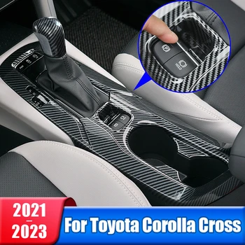 Araba Vites Su Bardağı Paneli Çerçeve Koruyucu Kapak Trim Toyota Corolla Cross İçin XG10 2021 2022 2023 Hibrid Aksesuarları
