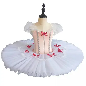 Bale Tutu Etekler Kızlar Bale Tutu Profesyonel Hit Pembe Kuğu Gölü Gösterisi Balerin Oryantal Dans Elbise Performans Kostüm