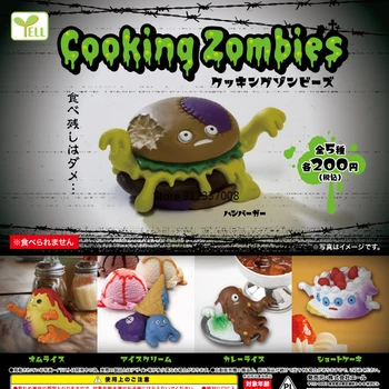 Bağırmak Japonya Hakiki Gachapon Kapsül Gacha Cashapon Modeli Pişirme Zombies Şekil Oyuncak Koleksiyon Hediye