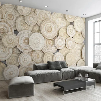 Büyük Özel Duvar Kağıdı Modern Tasarım 3D Ahşap Doku Oturma Odası TV Arka Plan Duvar Dekoratif Sanat Duvar Kağıdı Duvar Kaplaması