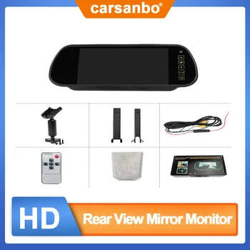 Carsanbo 7 İnç Dikiz Kamera Araba Monitörler HD Ayna Kamera Otopark Gözetim Geri Video Kaydedici TFT Paneli Ayna