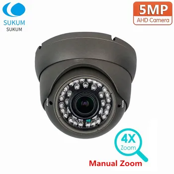 CCTV Dome Kamera 5MP AHD CVI TVI CVBS 4 İN 1 Analog ev güvenlik kamerası Kapalı Vandalproof 2.8-12mm Lens Manuel Zoom
