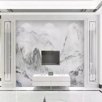 Dekoratif duvar kağıdı Çin mürekkep ve yıkama tarzı taş arka plan duvar tablosu