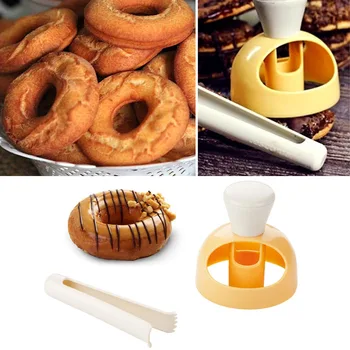 DIY Çerez Çörek Kalıp Kek Dekorasyon Aracı Plastik donut yapma makinesi Tatlılar Ekmek Kesici Pişirme Malzemeleri mutfak gereçleri