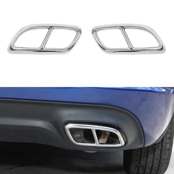 Dodge şarj cihazı 2015 Up Araba Kuyruk boruları Boğaz Dekorasyon Çerçeve Trim Dış Otomatik Kalıplama Paslanmaz Çelik
