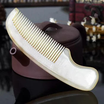 El yapımı Zarif doğal koyun boynuz Saç Fırçası saç tarağı masaj peine anti-statik saç fırçası tarak kafa masajı