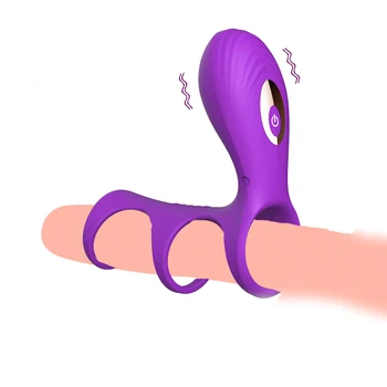 Erkek Titreşimli Penis Extender Halka Kol Vibratör Klitoris Stimülatörü Penis Büyütücü İffet Kafes Seks Oyuncakları Masturbator Erkekler İçin