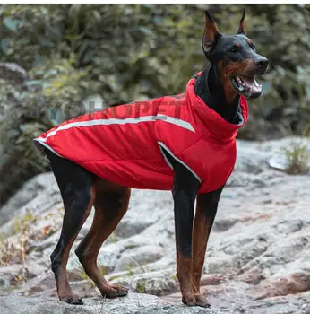 Evcil hayvan giysileri yansıtıcı büyük köpek stormsuit sonbahar kış sıcak köpek giysileri köpek giysileri kış köpek kostüm ceketler büyük köpek giysileri