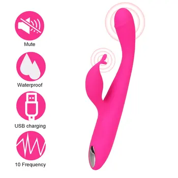 G 10 Frekans Hızlı Orgazm Klitoris Meme Uyarıcı Tavşan Vibratör Mastürbasyon Cinsiyet Kadın için Vibratör yapay penis spot Vajina 