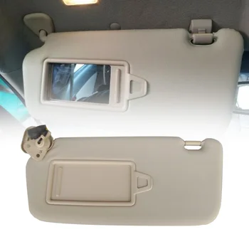 Güneşlik Hyundai Accent 2006-2010 İçin Sol Sürücü Sağ Yan Ön pencere gölgeliği Kör Kapak Sunvisor makyaj aynası Bej