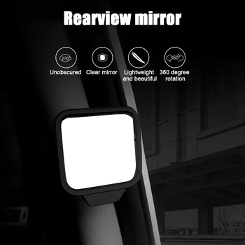 HD Araba Ayna 360 Döndür Manyetik Otomatik Adsorpsiyon Araba iç diş görünüm Ayna Gözlem Ayna Yardımcı Ayna Bebek