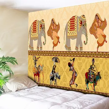 hint duvar halısı fil halılar bohemian duvar asılı yatak odası oturma odası ev dekor için manta de mandala plaj havlusu