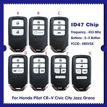 Honda Pilot için CR-V Civic Şehir Caz Grace Fit Akıllı Uzaktan Kumanda Araba Anahtarı İle 2-5 Düğmeler 433 MHz FCC ID: KR5V2X CN003136
