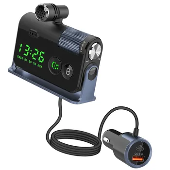 IOS Telefonlar için Bluetooth FM Verici Plug-in Mikrofon Kablosuz Araç Kiti