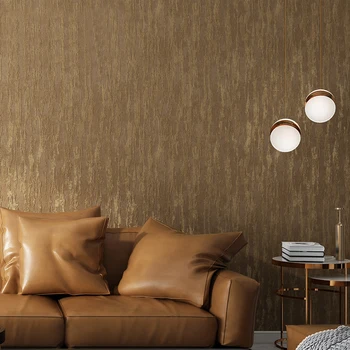 Iskandinav Saf Renk Diyatom Çamur dokunmamış Gri Altın Duvar Kağıdı Oturma Odası Yatak Odası Arka Plan Duvar Yüksek Kaliteli Duvar Kağıdı 3D Sticker