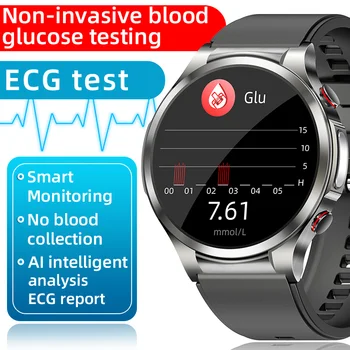 Joywatch W11 Kan Şekeri EKG High End Sağlık İzleme Kan Basıncı Vücut Sıcaklığı Smartwatch Erkekler Spor İzci