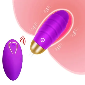 Kablosuz Uzaktan Kumanda Titreşimli Mermi Yumurta USB Şarj Vibratör Bayanlara Seks Oyuncakları Klitoris Stimülatörü Vajinal Topu
