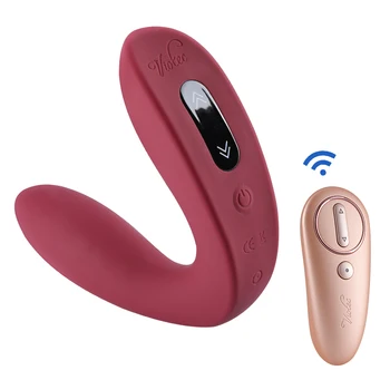 Kablosuz Vibratör Yetişkin çiftler için oyuncaklar USB Şarj Edilebilir Yapay Penis G Noktası U Silikon Stimülatörü Çift Vibratörler Seks Oyuncak Kadın İçin